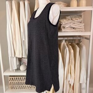 J. Crew. Tank shirt dress. blue & white. sleeveless. Women's Small.  Item #0180